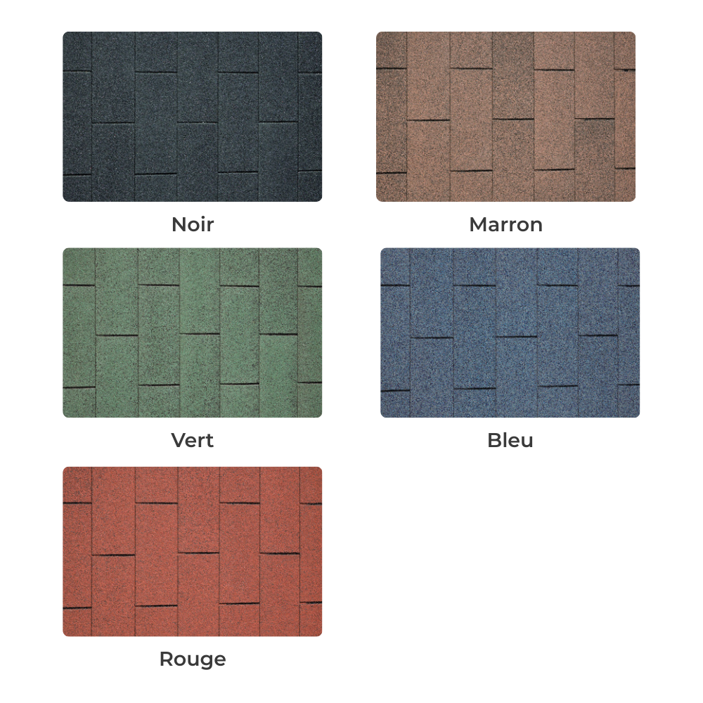 Shingle droit 5 coloris